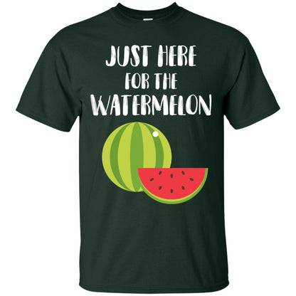 Just Here For The Watermelon Funny Summer Melon Fruit Shirt Forest