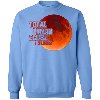 Blood Moon T-shirt Total Lunar Eclipse 1.31.2018 Carolina Blue