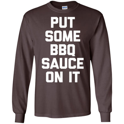 Barbecue Lovers T-shirt Put Some Bbq Sauce On It Dark Chocolate