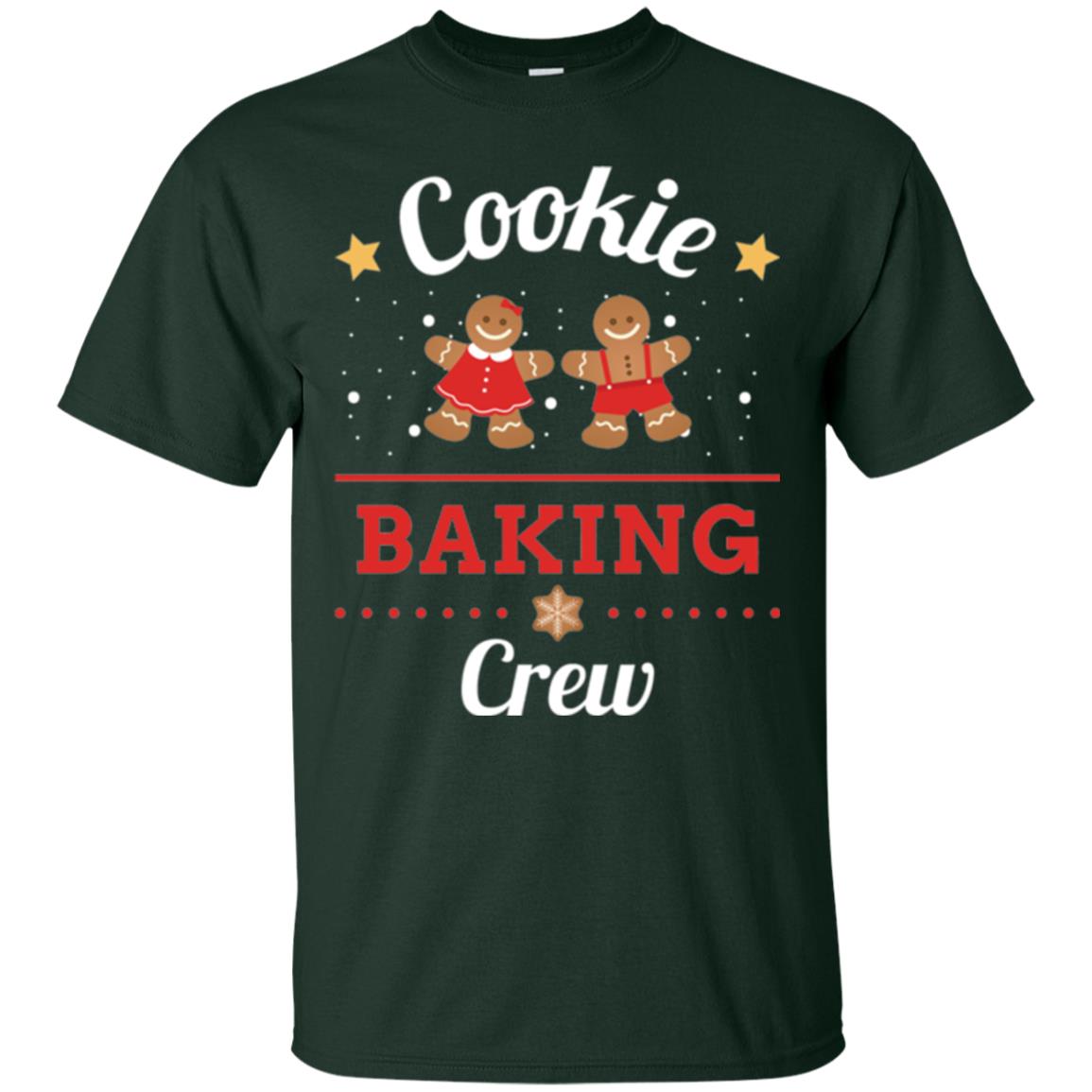 Christmas T-shirt Gingerbread Cookie Baking Crew Forest Green