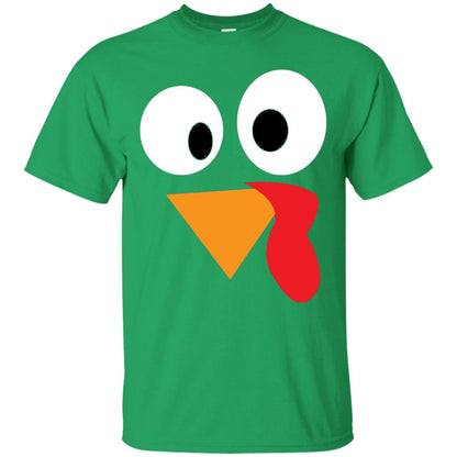 Happy Thanksgiving Funny Turkey Face T-shirt Irish Green