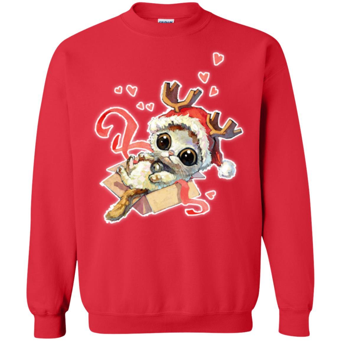 Cat Lover T-shirt Merry Christmas Red