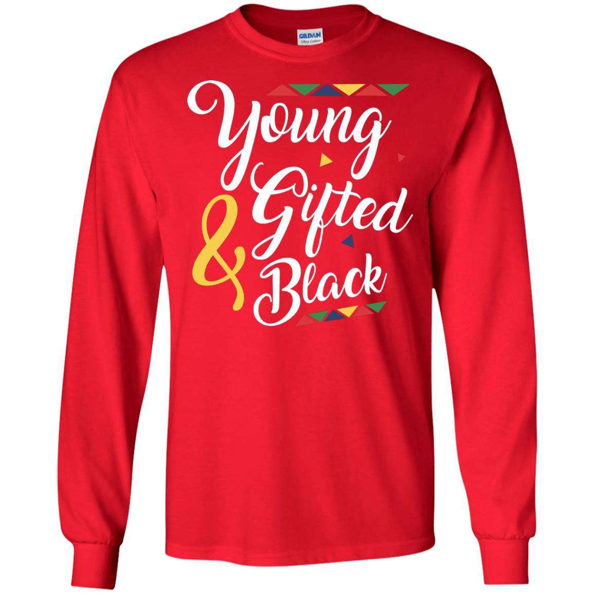 African American T-shirt Young Gifted And Black Red