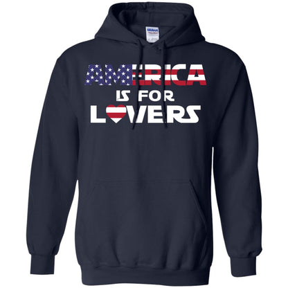 America Is For Lovers Flag Of United States Shirt Navy