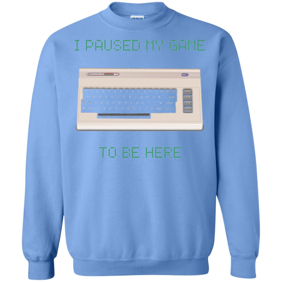Retro Gamer T-shirt I Paused My Game To Be Here Carolina Blue