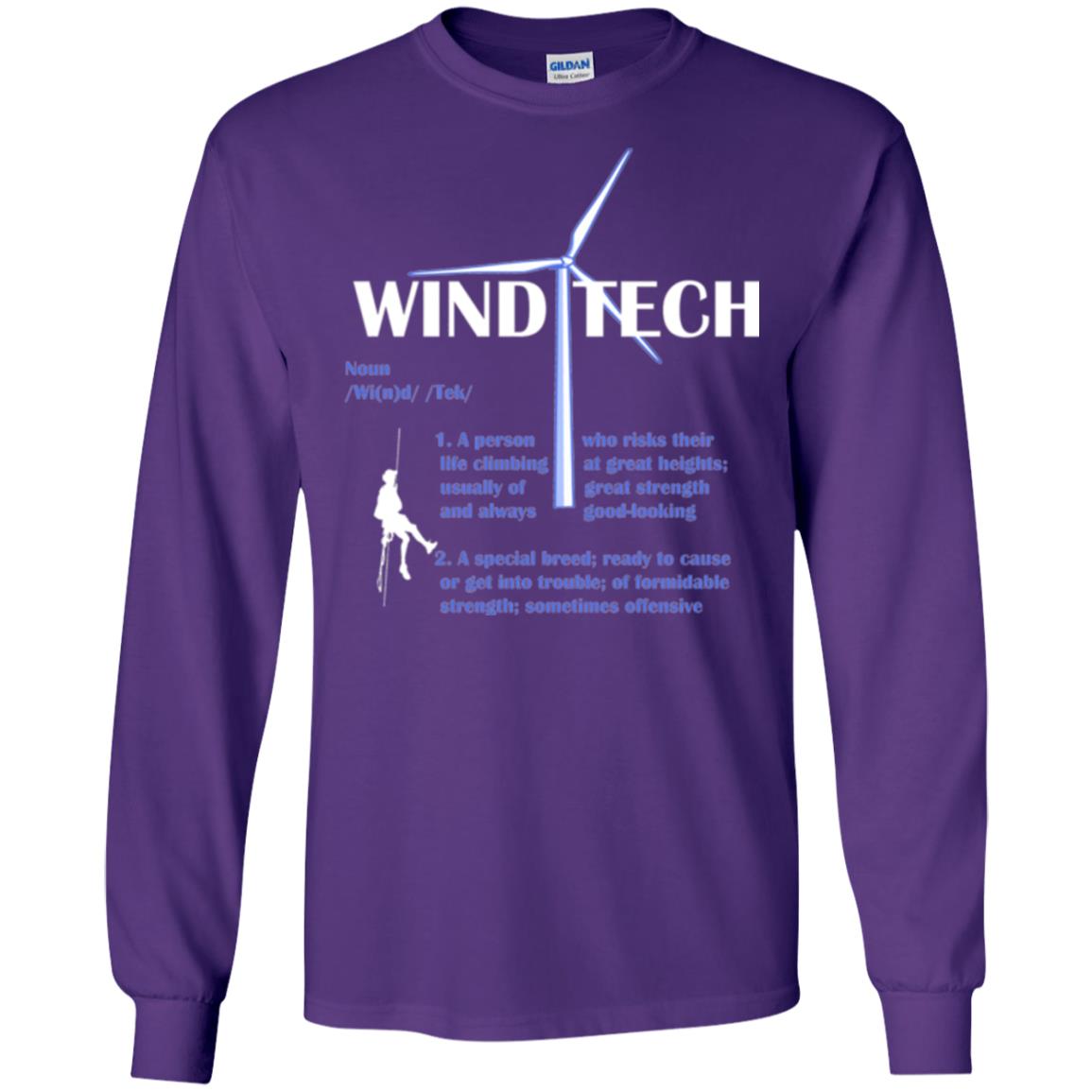 Wind Tech Definition T-shirt Purple