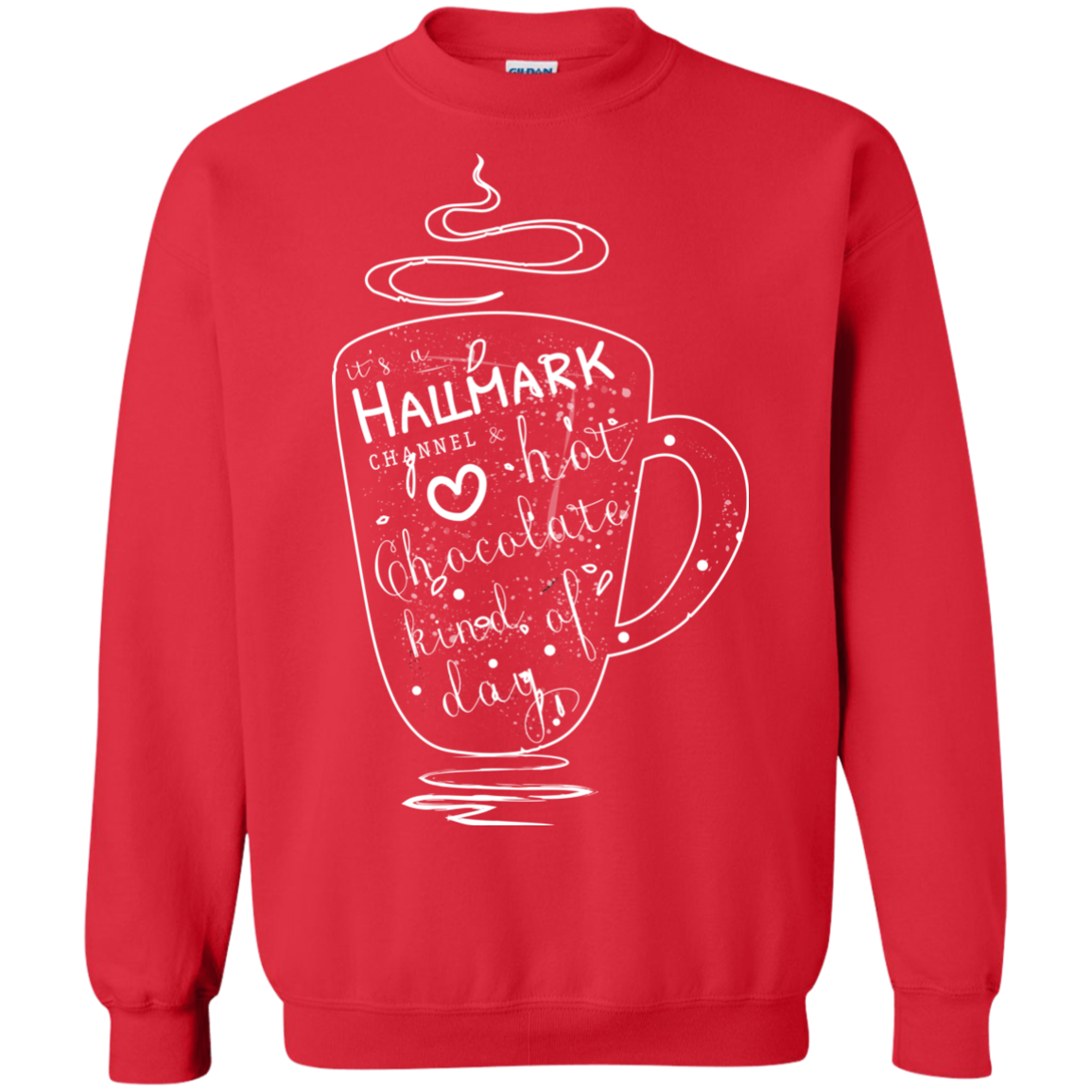 Christmas T-shirt It's A Hallmark Hot Chocolate Kind Of Day Red