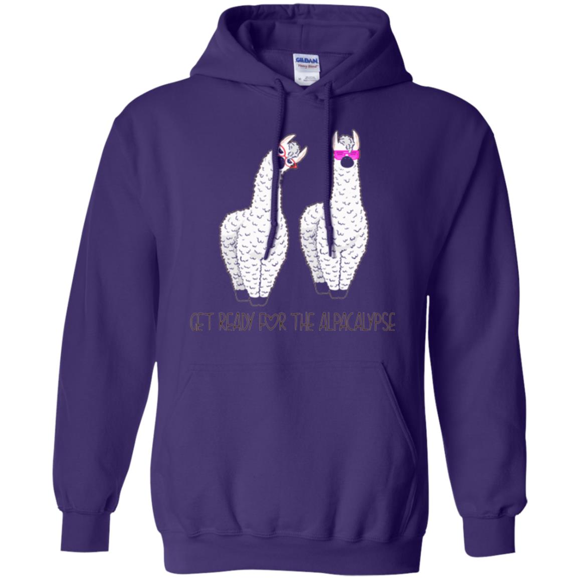 Funny Alpaca T-shirt Get Ready For The Alpacalypse Purple