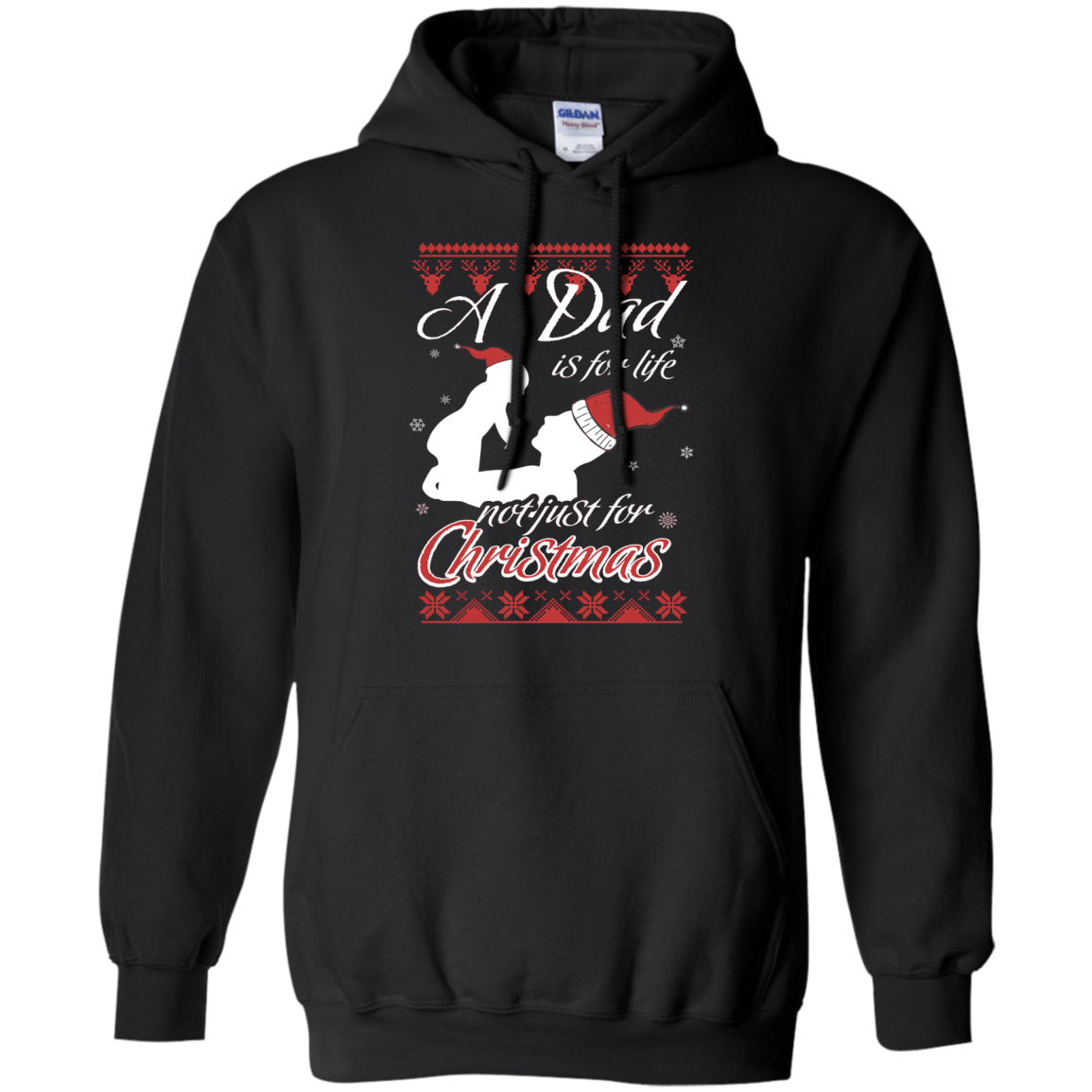 Family T-Shirt A Dad Is For Life Not Just For Christmas Black