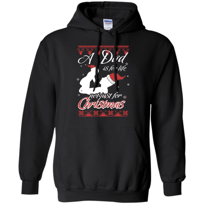 Family T-Shirt A Dad Is For Life Not Just For Christmas Black