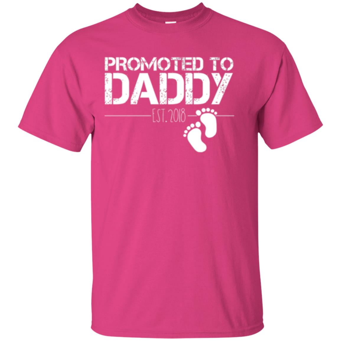 Promoted To Daddy Est 2018 New Daddy T-shirt Heliconia