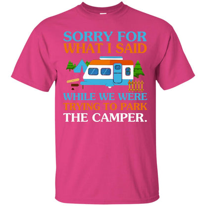 While We Were Trying To Park The Camper T-shirt Heliconia