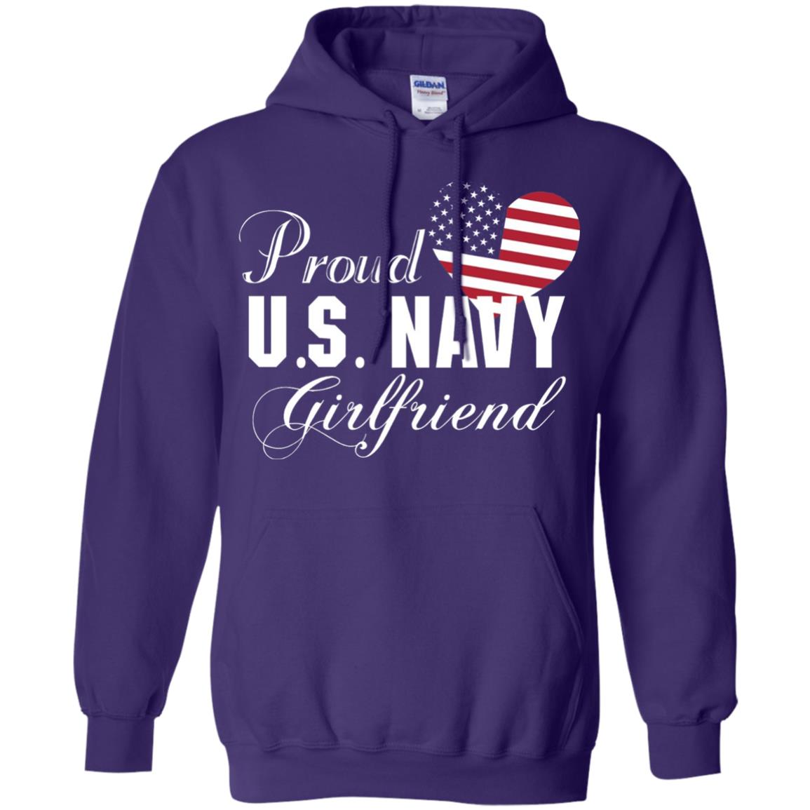 Pride U.s. Army Shirt Proud Navy Girlfriend Heart Purple