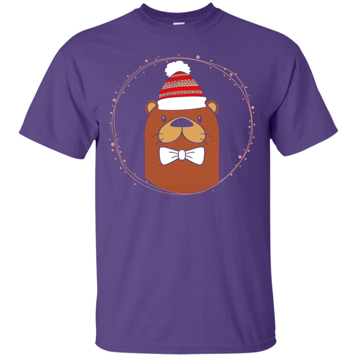 Otter Wearing A Lovely Beanie Gift Shirt For Otter Lover Purple
