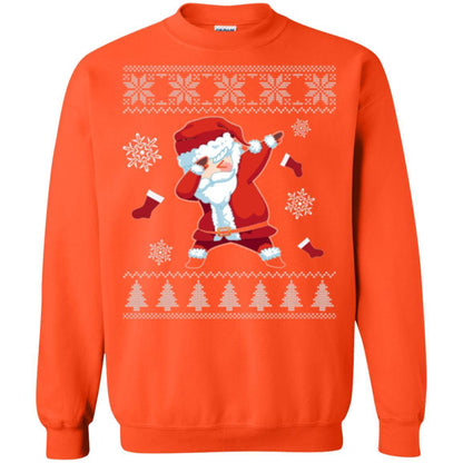 Christmas T-shirt Dabbing Santa Claus Orange