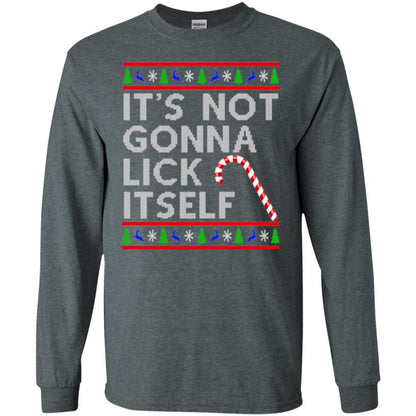 Christmas T-shirt It's Not Gonna Lick Itself Dark Heather
