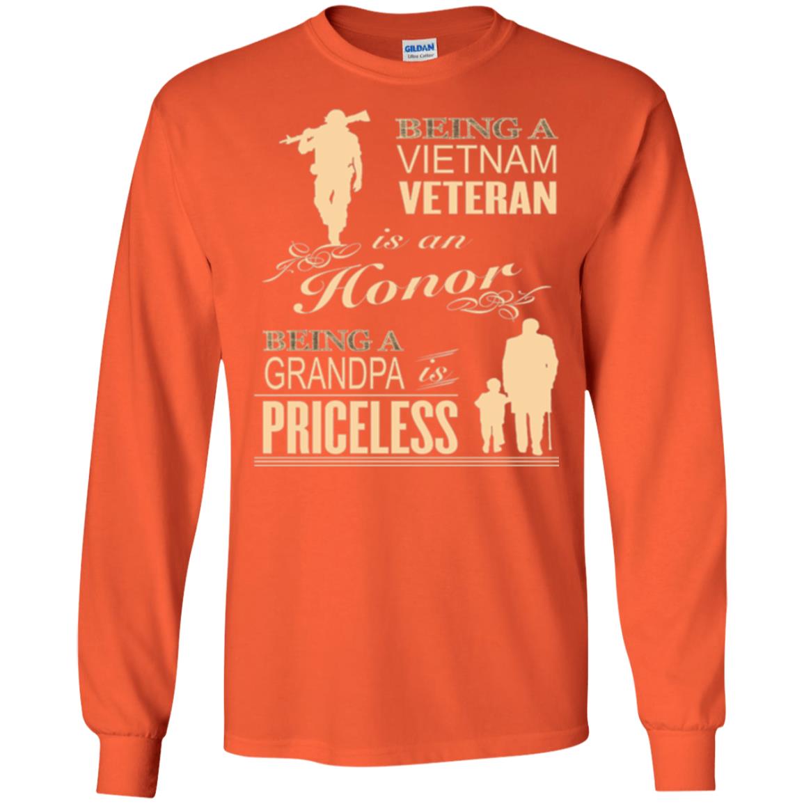 Veteran T-shirt Being A Vietnam Veteran Is An Honor Orange