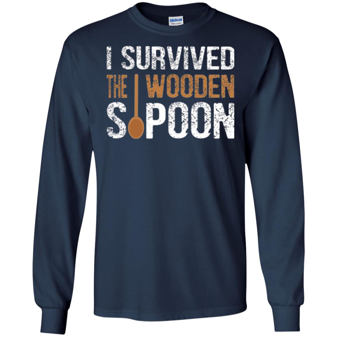 Spoon T-shirt I Survived The Wooden Spoon Navy