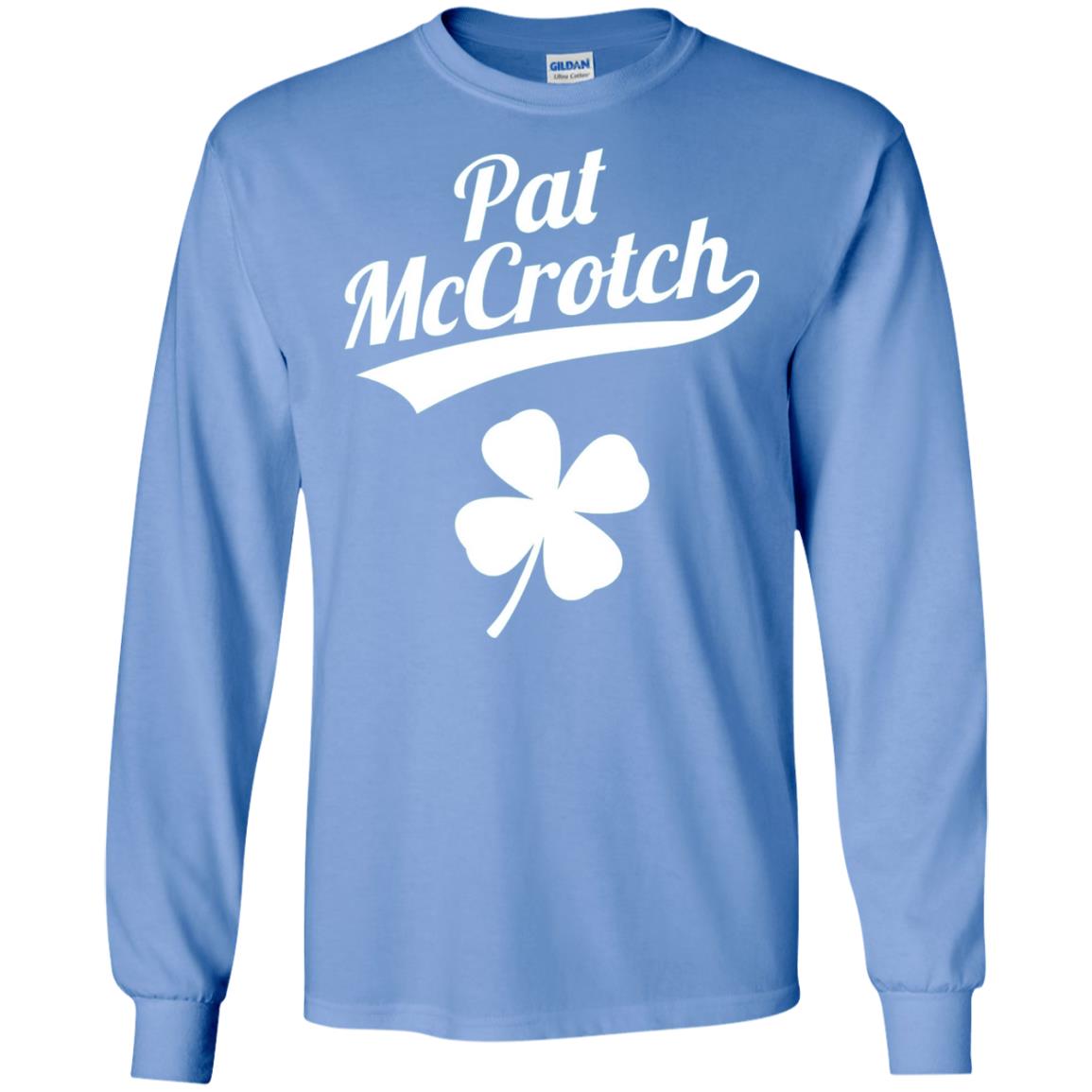 Funny Pat Mccrotch St. Patricks Shamrock T-shirt Carolina Blue