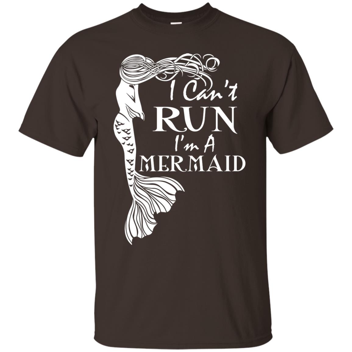 I Can’t Run I’m A Mermaid T-shirt Dark Chocolate
