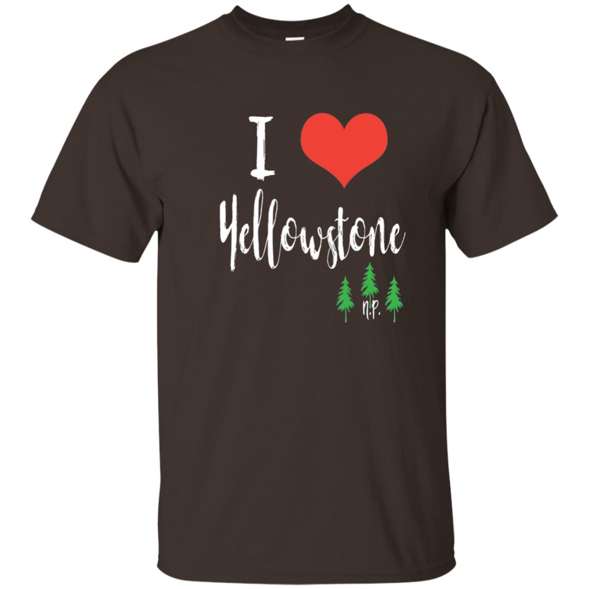 I Love Yellowstone National Park T-shirt Dark Chocolate