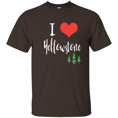 I Love Yellowstone National Park T-shirt Dark Chocolate