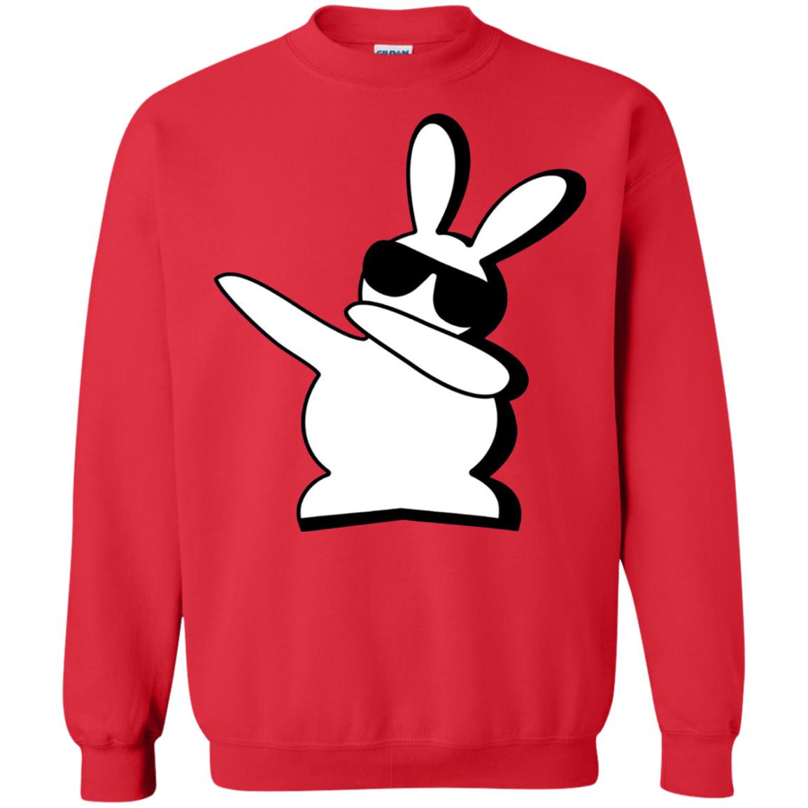 Dabbing Hip Hop Bunny Easter Dab Rabbit Dance T-shirt Red