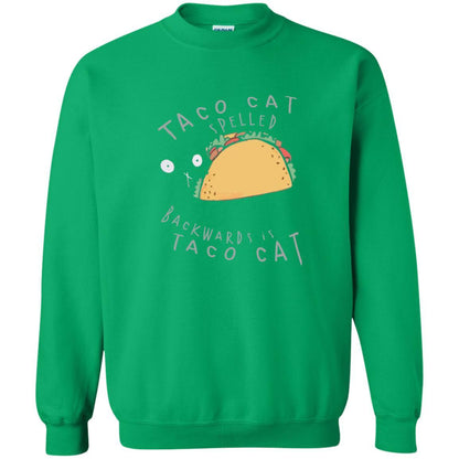 Cat Lovers T-shirt Taco Cat Spelled Backward Is Taco Cat Irish Green