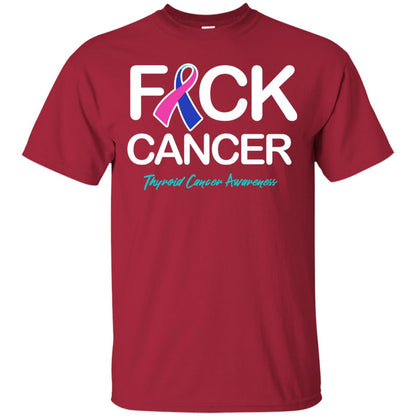 Fck Cancer Thyroid Cancer Awareness T-shirt Cardinal