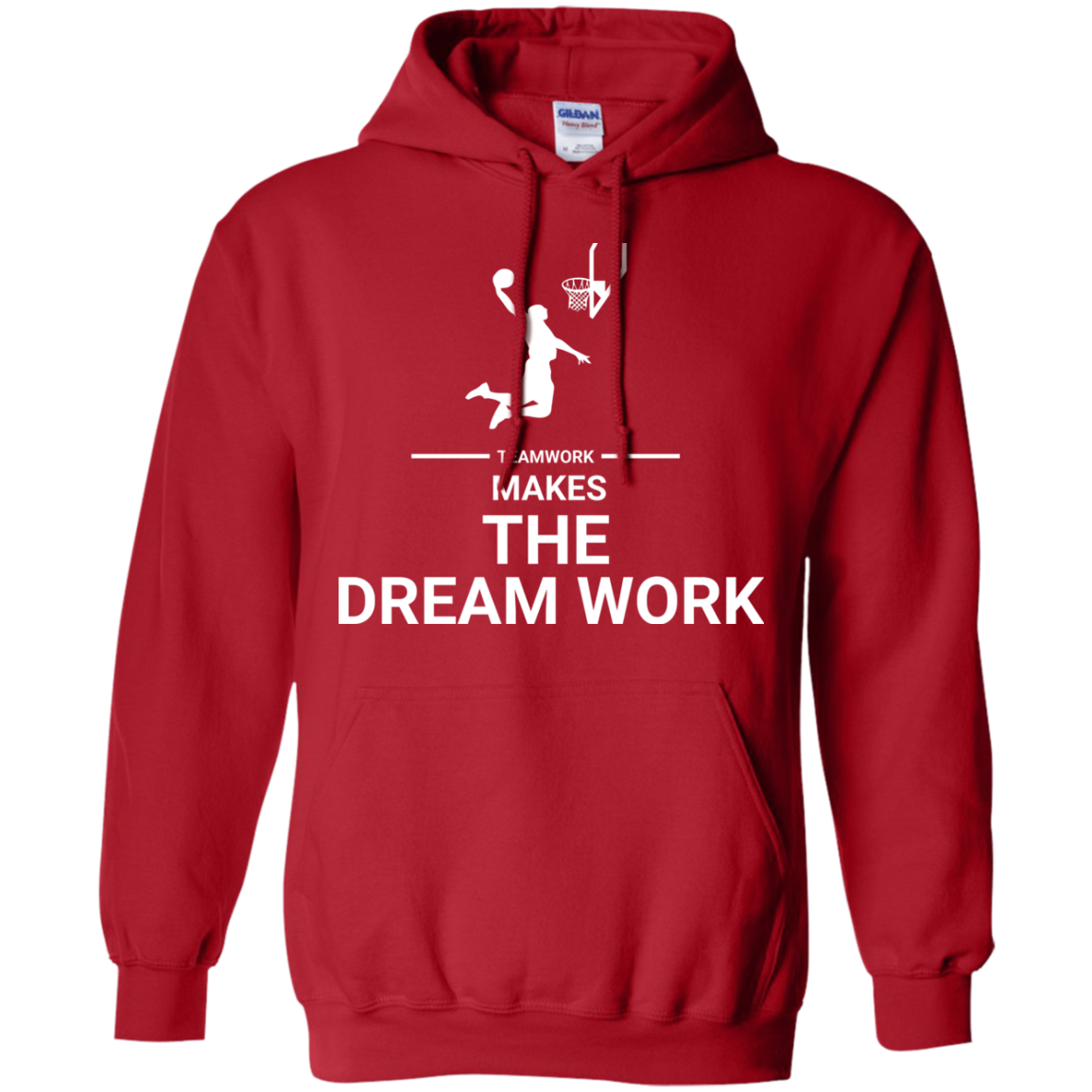 Basketball T-shirt Teamwork Makes The Dream Work Red