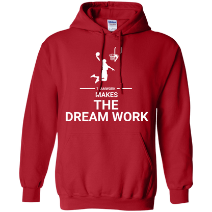 Basketball T-shirt Teamwork Makes The Dream Work Red