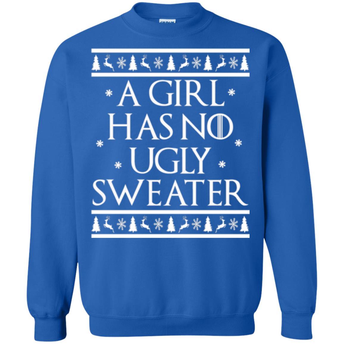 Christmas T-shirt A Girl Has No Ugly Sweater Royal