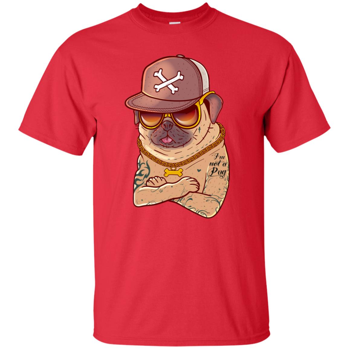 I'm Not A Pug Tattoo Dog Owner Shirt Red