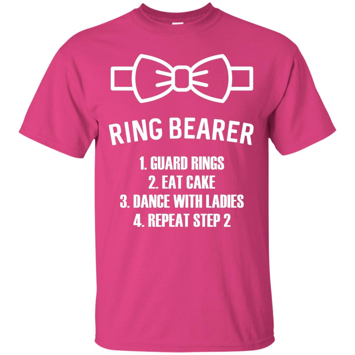 Ring Bearer T-shirt Boys Wedding Guard Rings, Eat Cake Heliconia