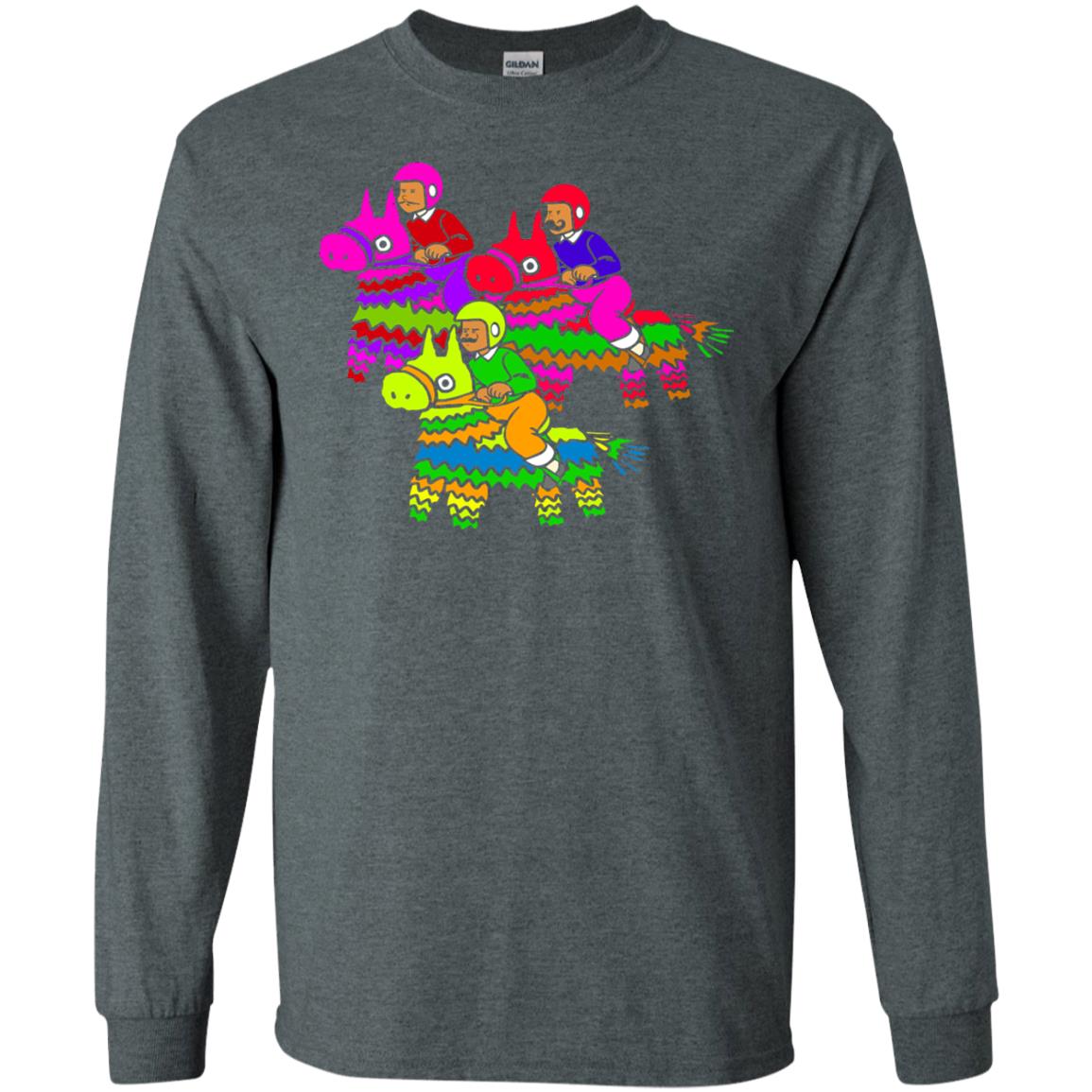Cinco De Derby Pinata Jockeys Horse Race T-shirt Dark Heather