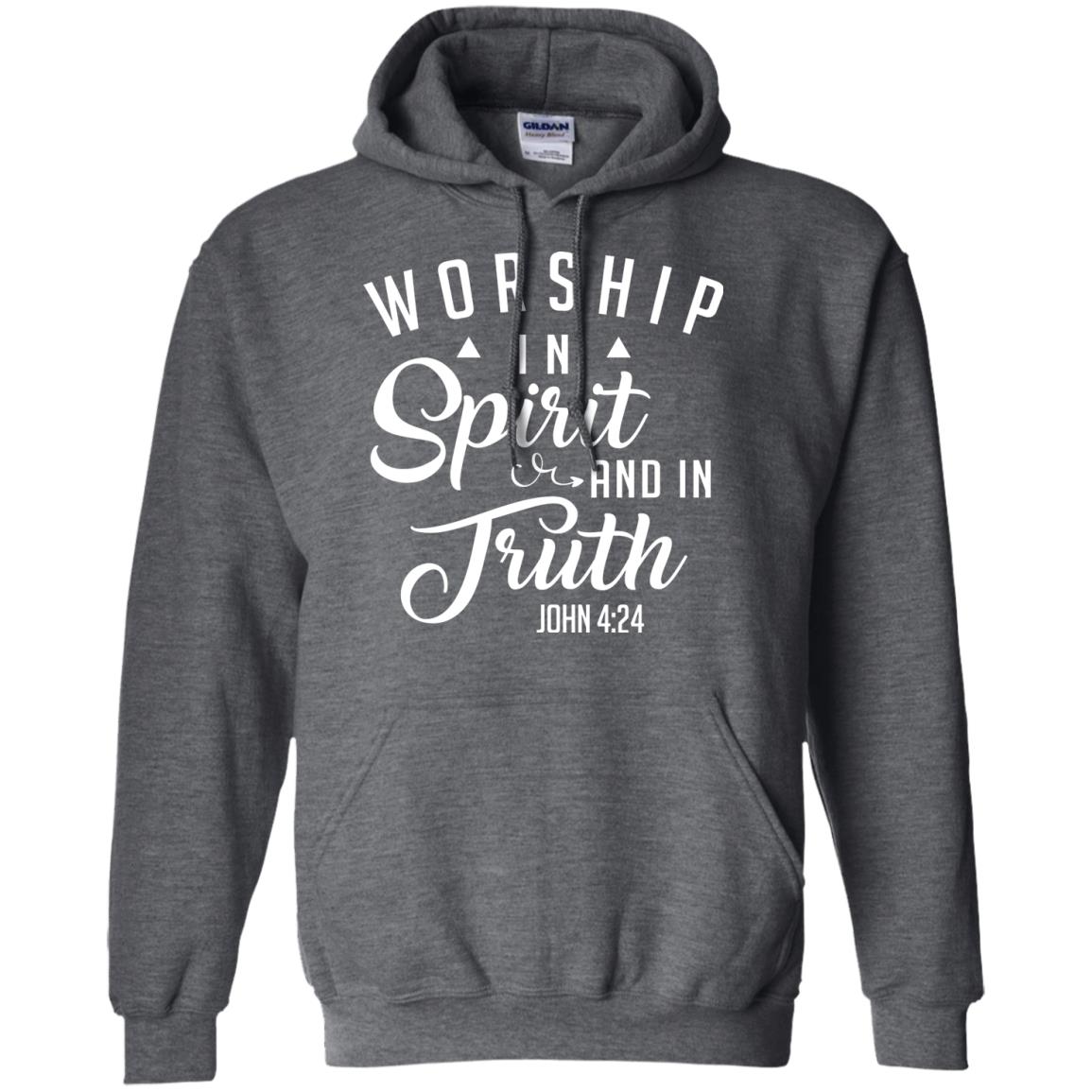Christian T-shirt Worship In Spirit And In Truth Dark Heather