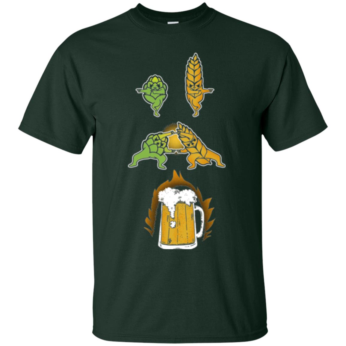 Hop And Malt Fusion To Beer Funny Beer Lover T-shirt Forest
