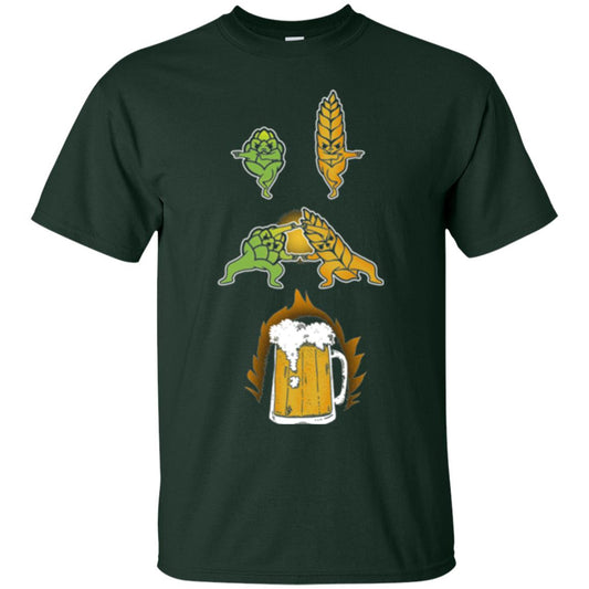 Hop And Malt Fusion To Beer Funny Beer Lover T-shirt Forest