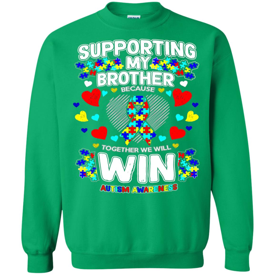 Autism Awareness Shirts For Supporting My Brother Irish Green