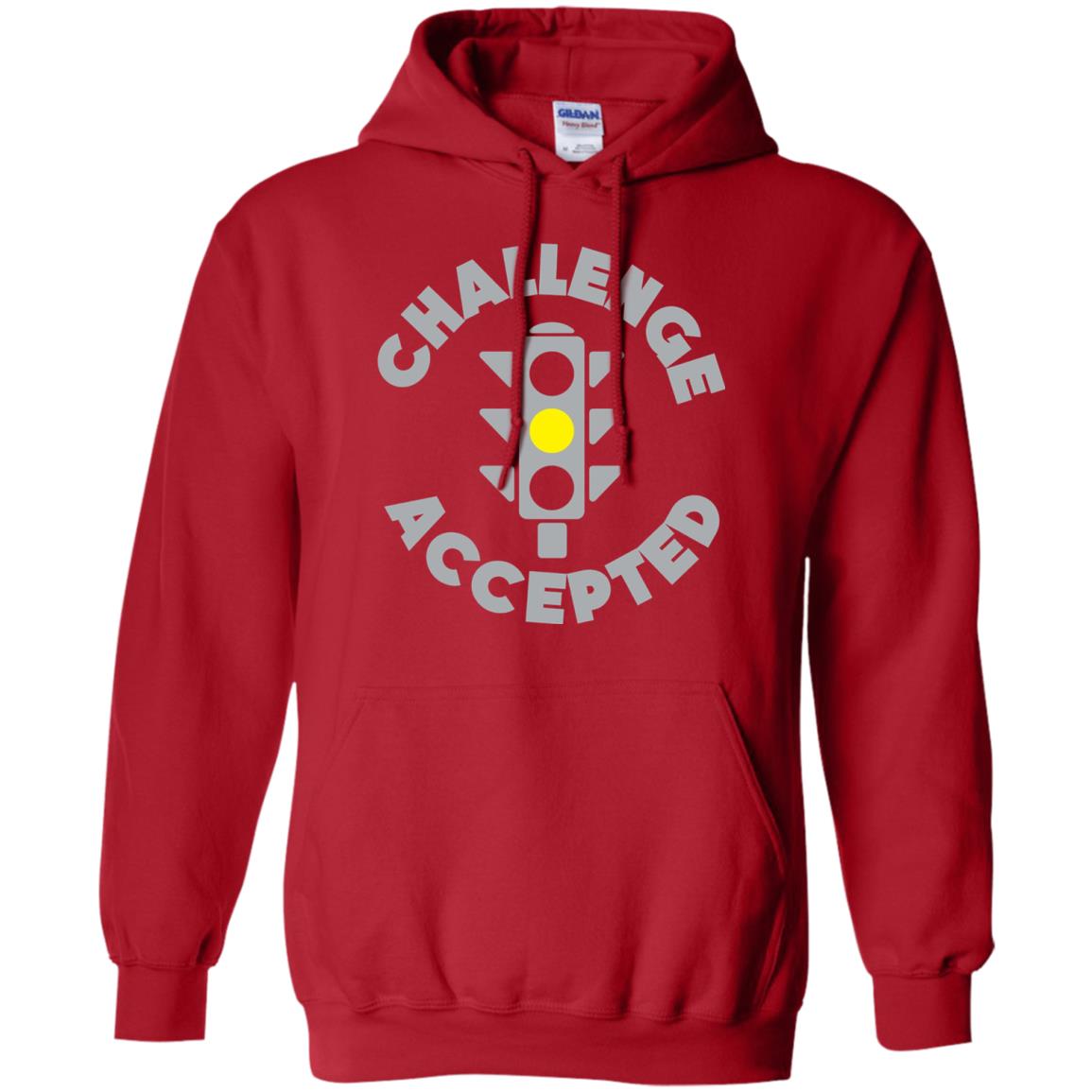 Funny Racing T-shirt Challenge Accepted Yellow Light Car Red