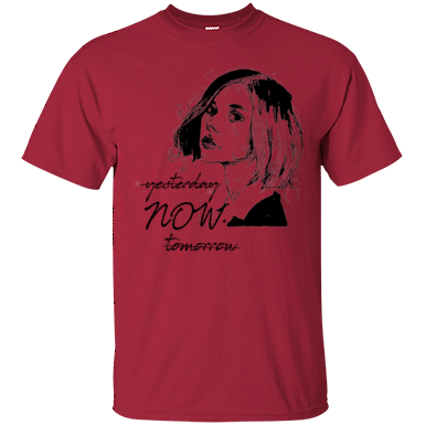 Delete Yesterday No Tomorrow Just Now Funny Quotes T-shirt Cardinal