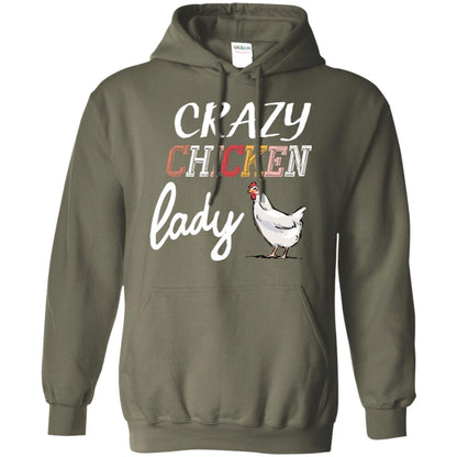 Crazy Chicken Lady Chicken Shirt For Girls Womens Military Green
