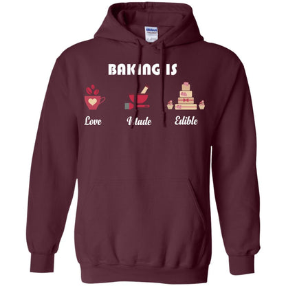 Baker T-shirt Baking Is Love Made Edible Maroon