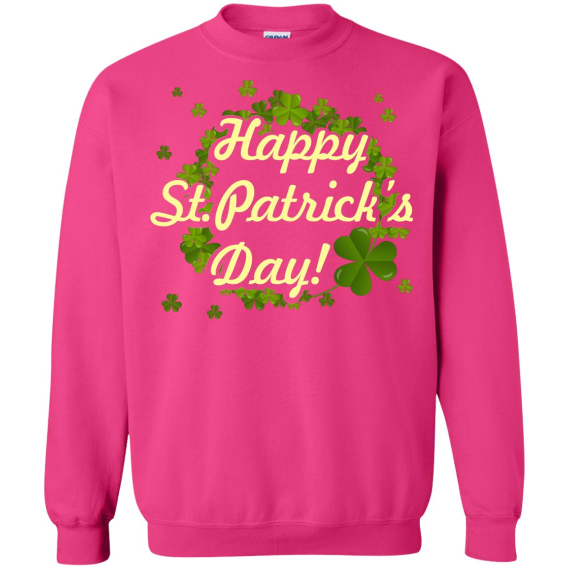 Happy St.patricks Day Shamrocks T-shirt Heliconia
