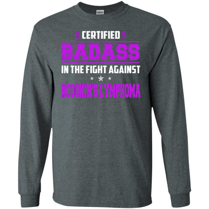 Certified Badass Against T-shirt Hodgkin_s Lymphoma Dark Heather
