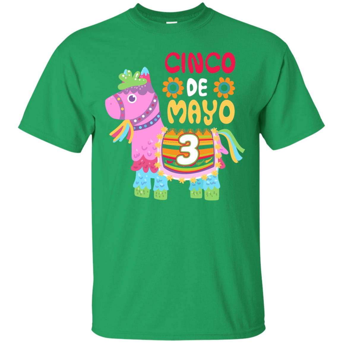 Cinco De Mayo Pinata Jockeys Horse Race 3rd Birthday T-shirt Irish Green