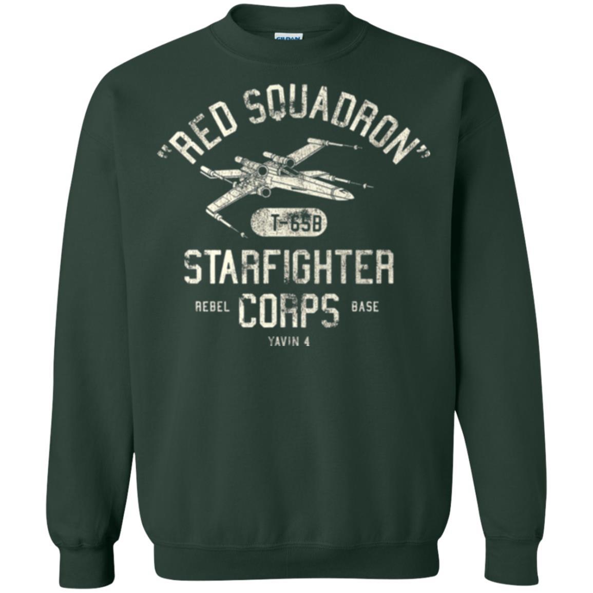 Movie T-shirt Red Squadron Starfighter Rebel Corps Base Forest Green