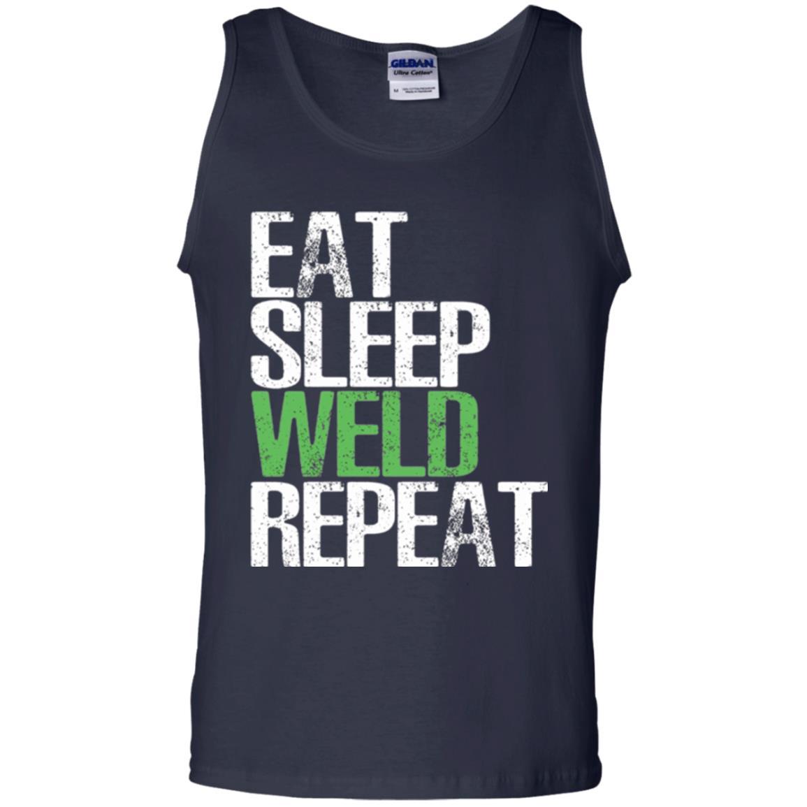 Welding T-shirt Eat Sleep Weld Repeat Navy