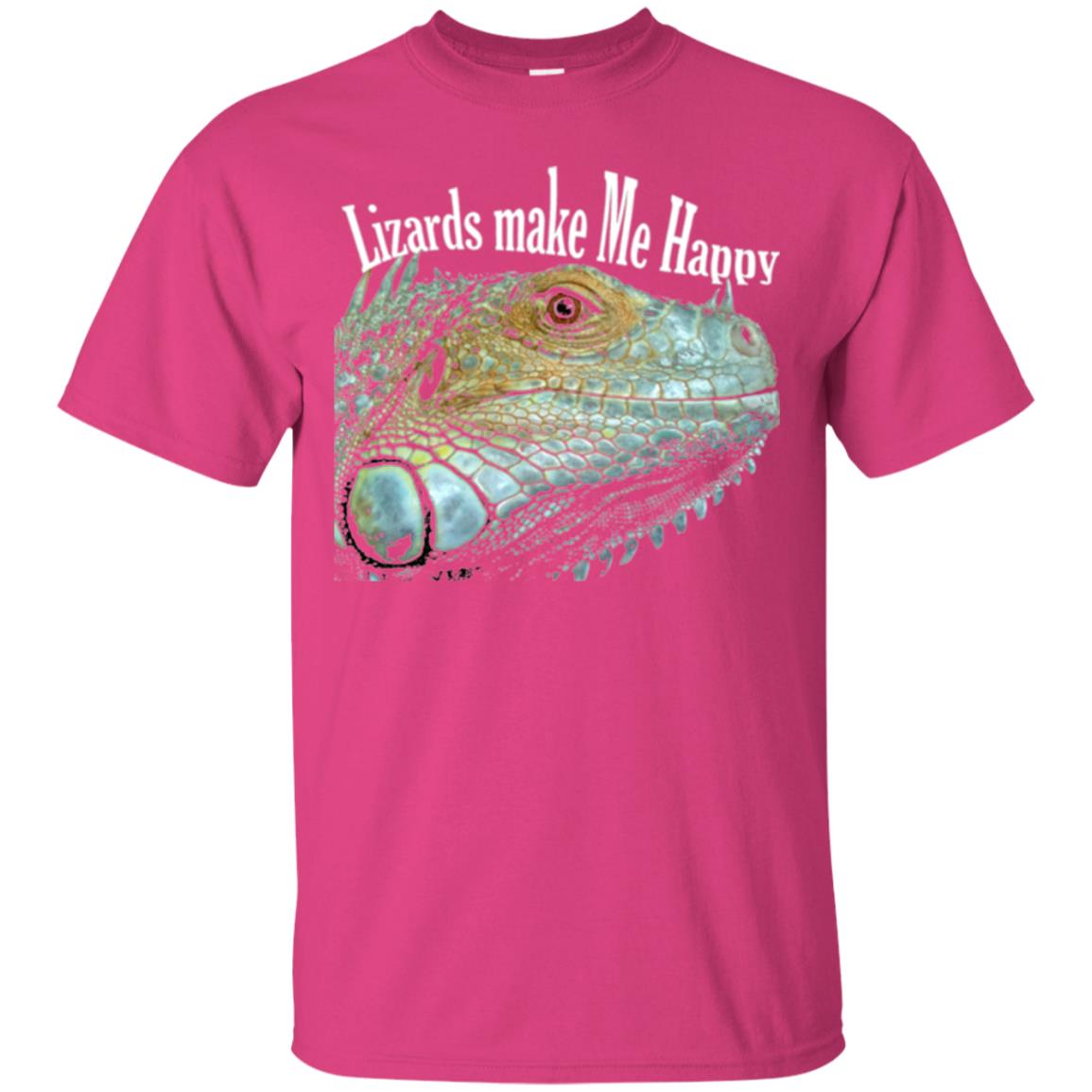 Reptiles Lovers T-shirt Lizards Make Me Happy Heliconia