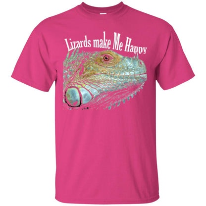 Reptiles Lovers T-shirt Lizards Make Me Happy Heliconia
